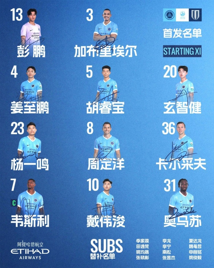 深圳新鹏城首发:韦斯利戴袖标 三外援齐聚中前场 深圳新鹏城首发:韦斯利戴袖标 三外援齐聚中前场